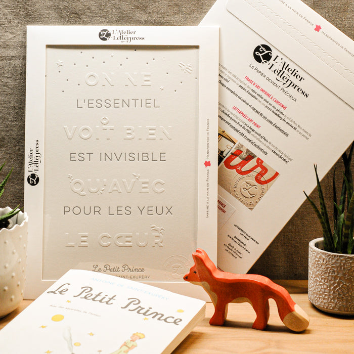 Affiche Letterpress Le Petit Prince