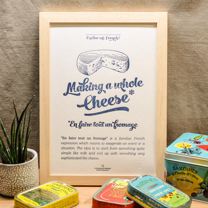 Letterpress Art Print Cheese