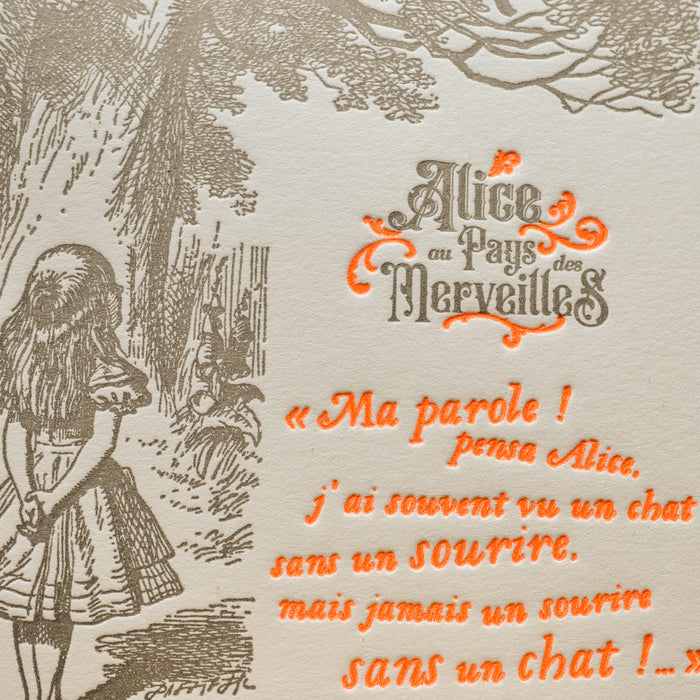 Carte Letterpress Lapin à la Trompette - Alice au Pays des Merveilles–  L'Atelier Letterpress