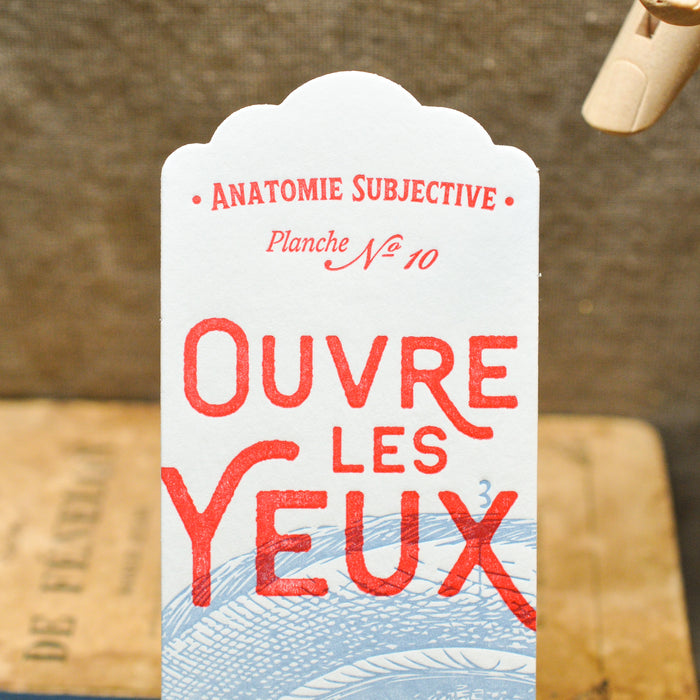 Marque-page Letterpress Ouvre les Yeux aux Possibles